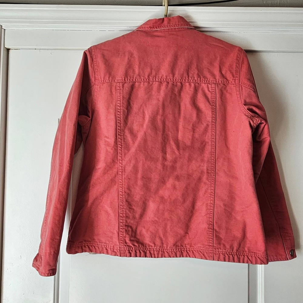 Dri Duck For Her Laurel Canvas Full Zip Jacket Womens Large Pink Cotton Utility - Picture 2 of 9
